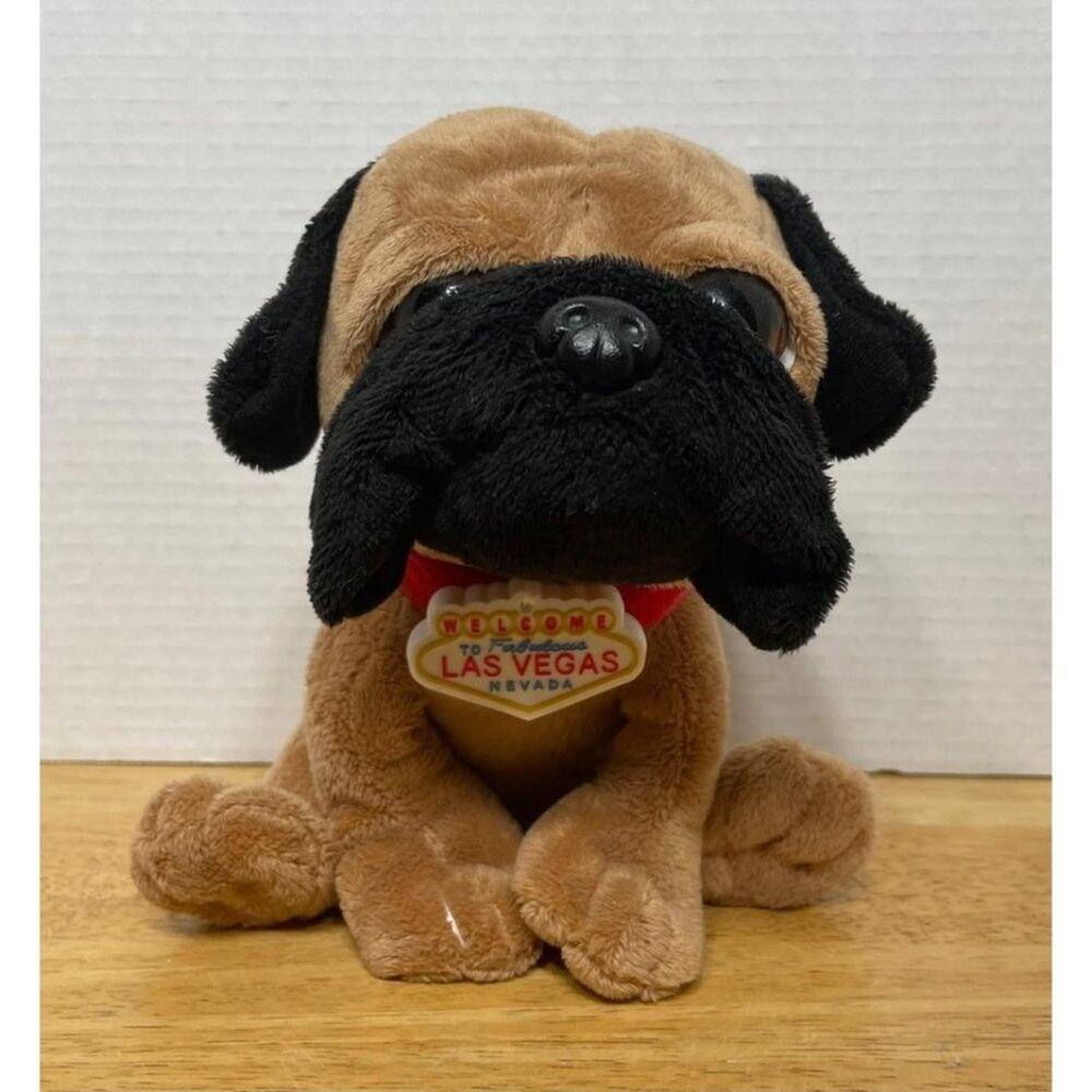 The Petting Zoo Welcome To Las Vegas Plush Dog Toy Souvenir 8”